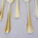 5 Christofle Art Deco Style Silver Plated Soup Spoons 2106257