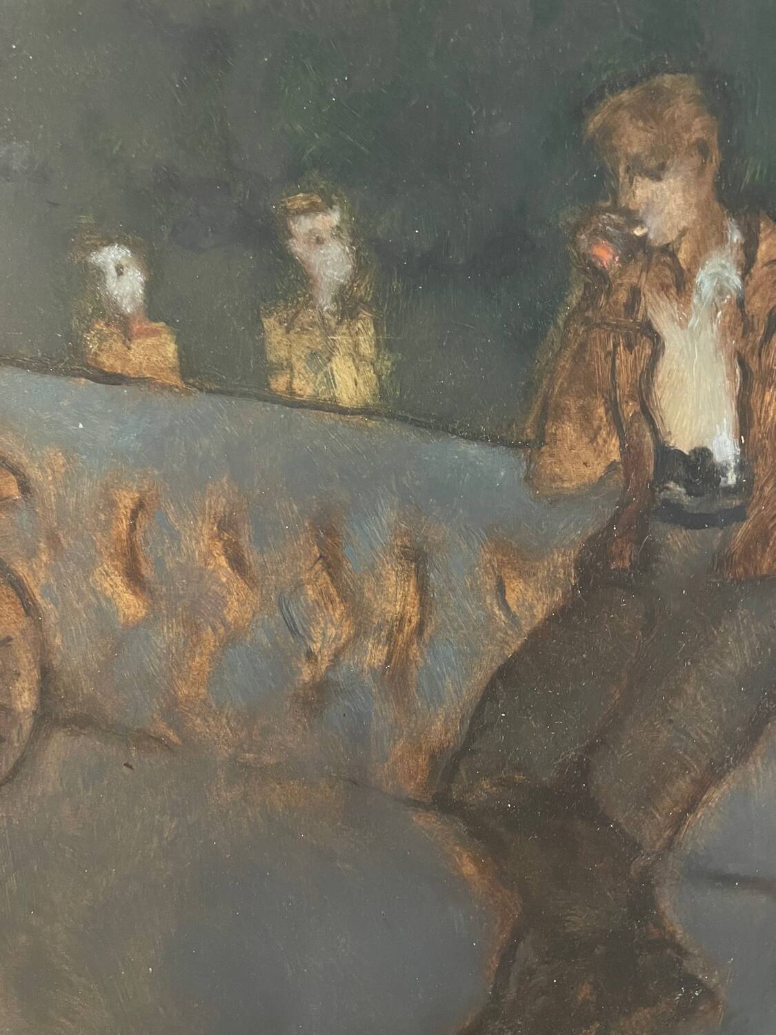 Painting of a person smoking 20th century