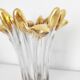 Splash-shaped crystal vase with gold rim