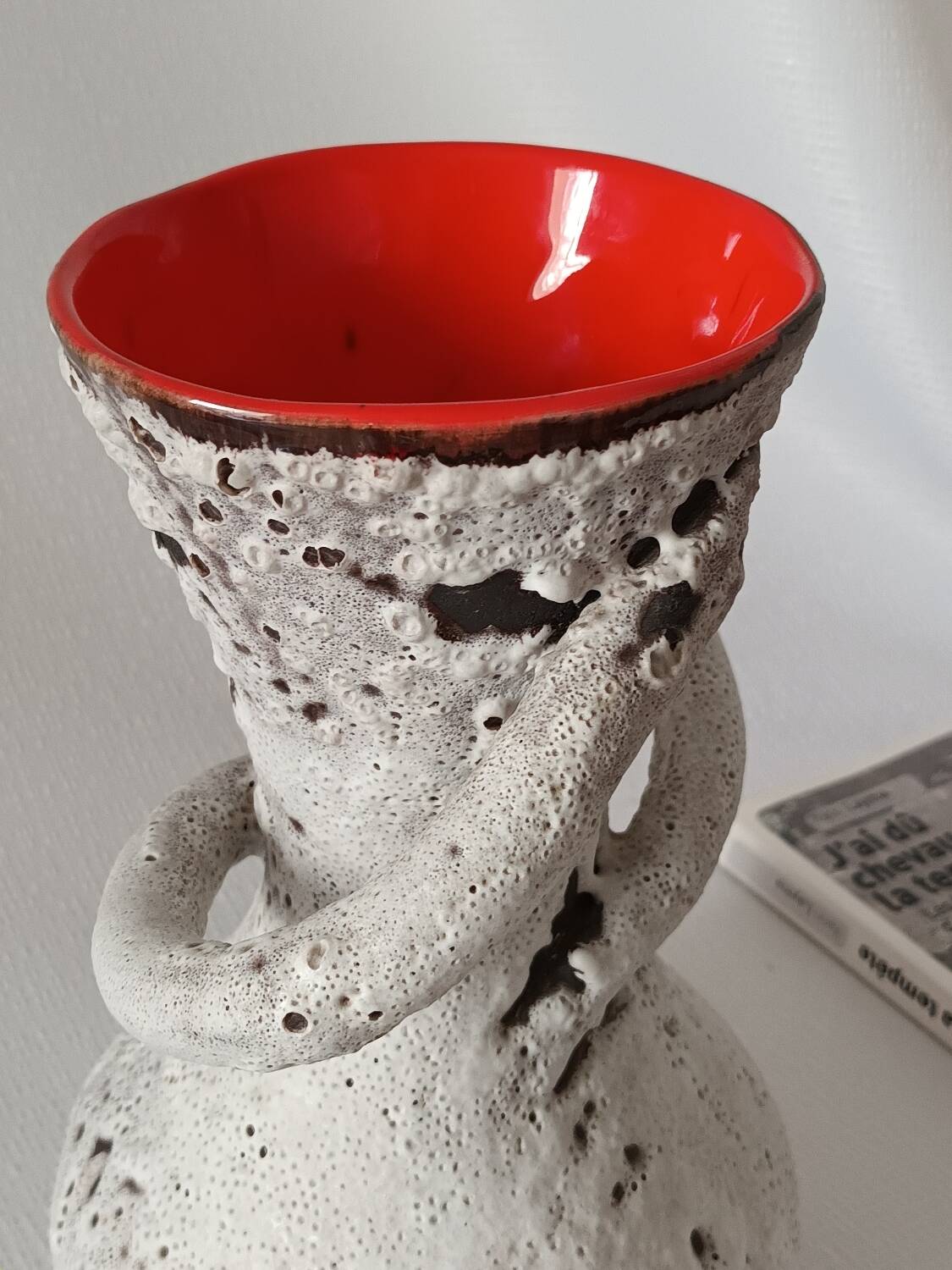 Vase céramique Fat Lava vintage 60/70
