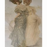 Lithograph, Frédérique Vallet-Bisson, Elegant, 1900s,