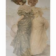 Lithograph, Frédérique Vallet-Bisson, Elegant, 1900s,