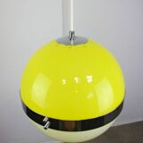 Lampe à Suspension Jaune Space Age, Italie, 1970s