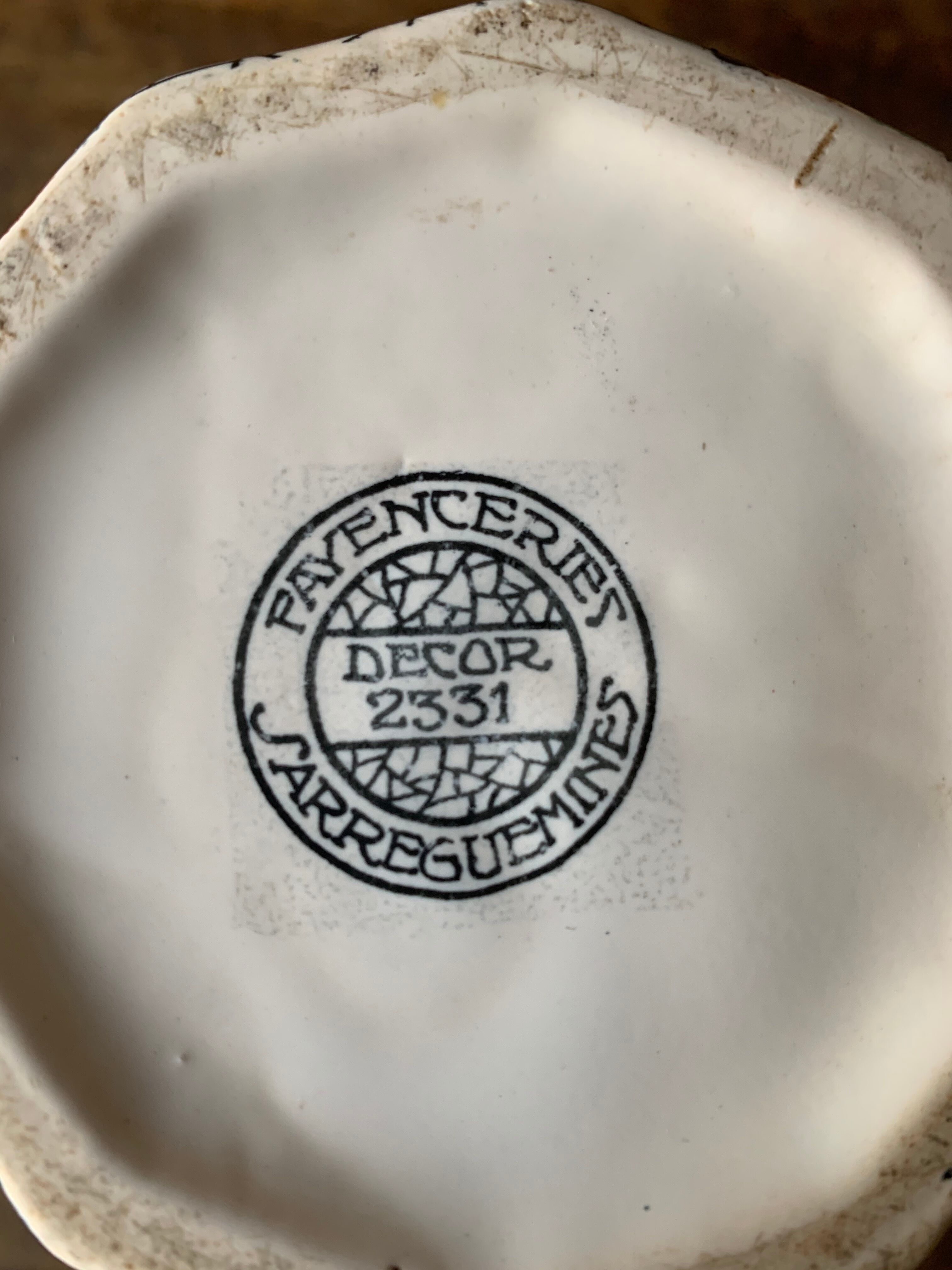 Pair of art deco vases in Sarreguemines earthenware