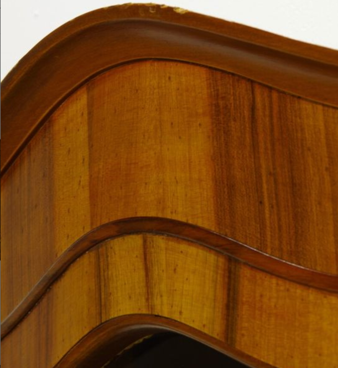 Vintage walnut wood showcase