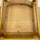 60s blond wood and yellow vinyl bistro chair