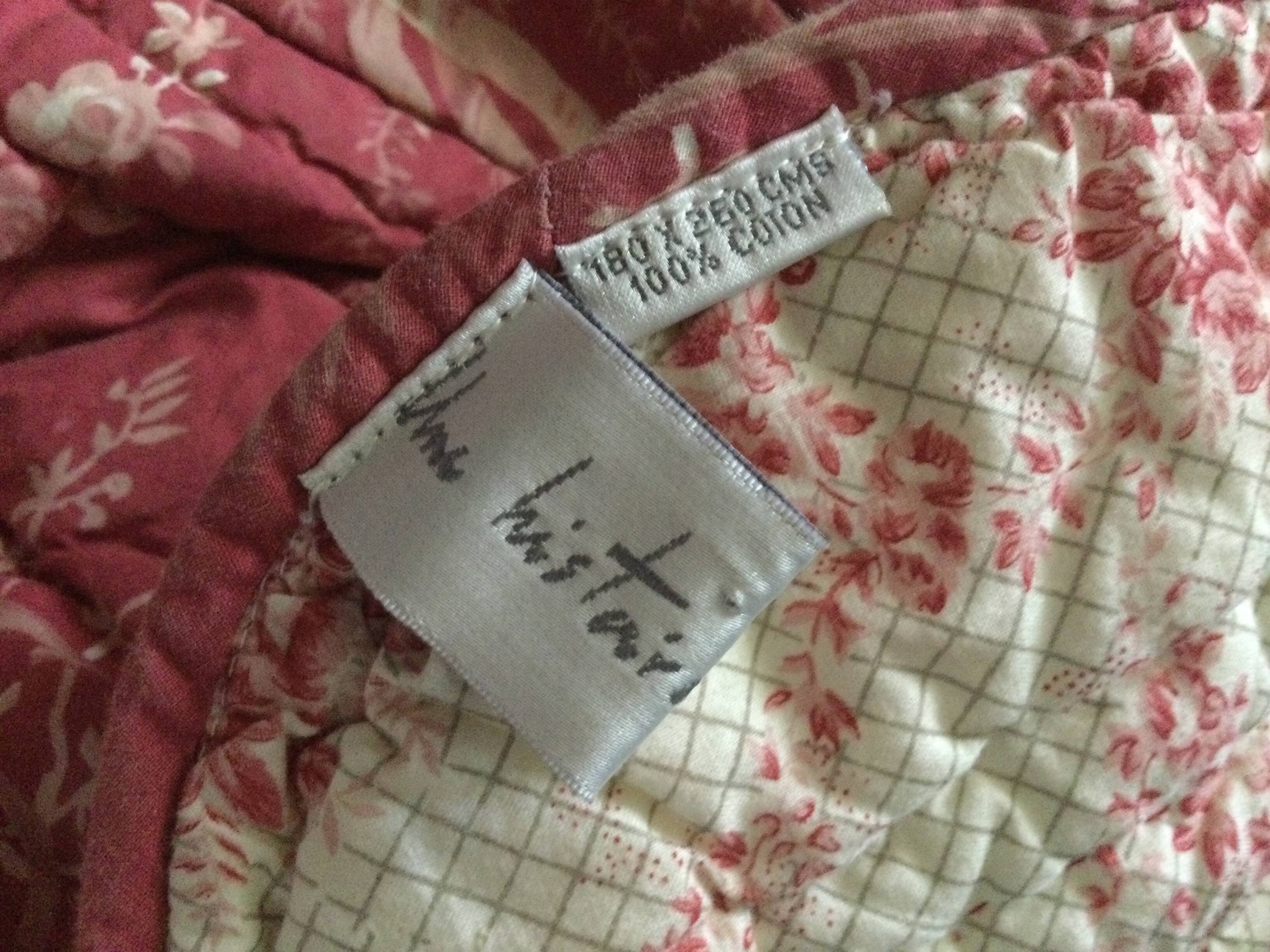 Quilted floral bedspread