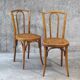 Chaises bistrot N°56 cannées style Thonet 1925