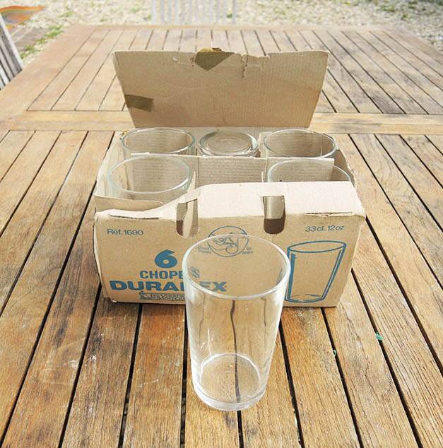 6 Mugs 33 CL Duralex in Transparent Glass Ref 1690