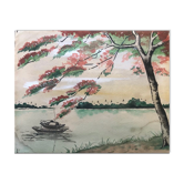 Painting drawing ink landscape Asia 1952