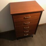 5 drawer teak chest of drawers 1960