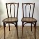 Set of 4 bistro chairs in curved wood of beech Luterma 30s