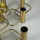 60s 70s 9-bulb ceiling lamp from Leola Leuchten Germany in brass