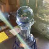 Blue glass carafe