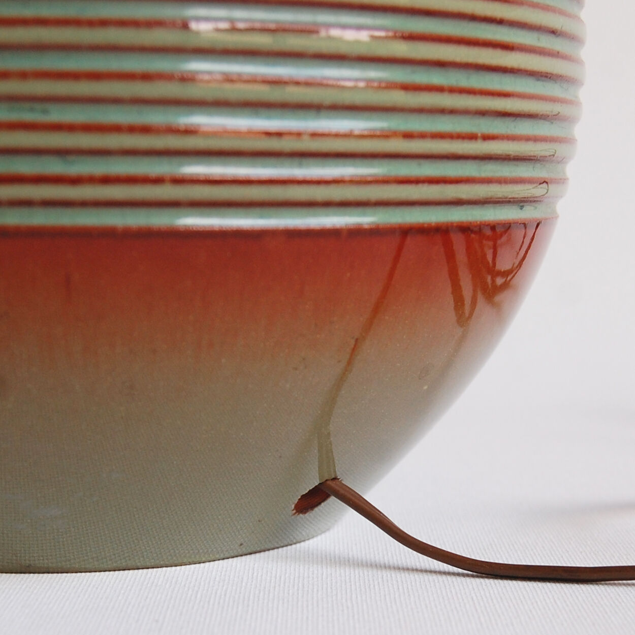 Art deco table lamp by Charles Catteau for Boch Frères Kéramis 1940s