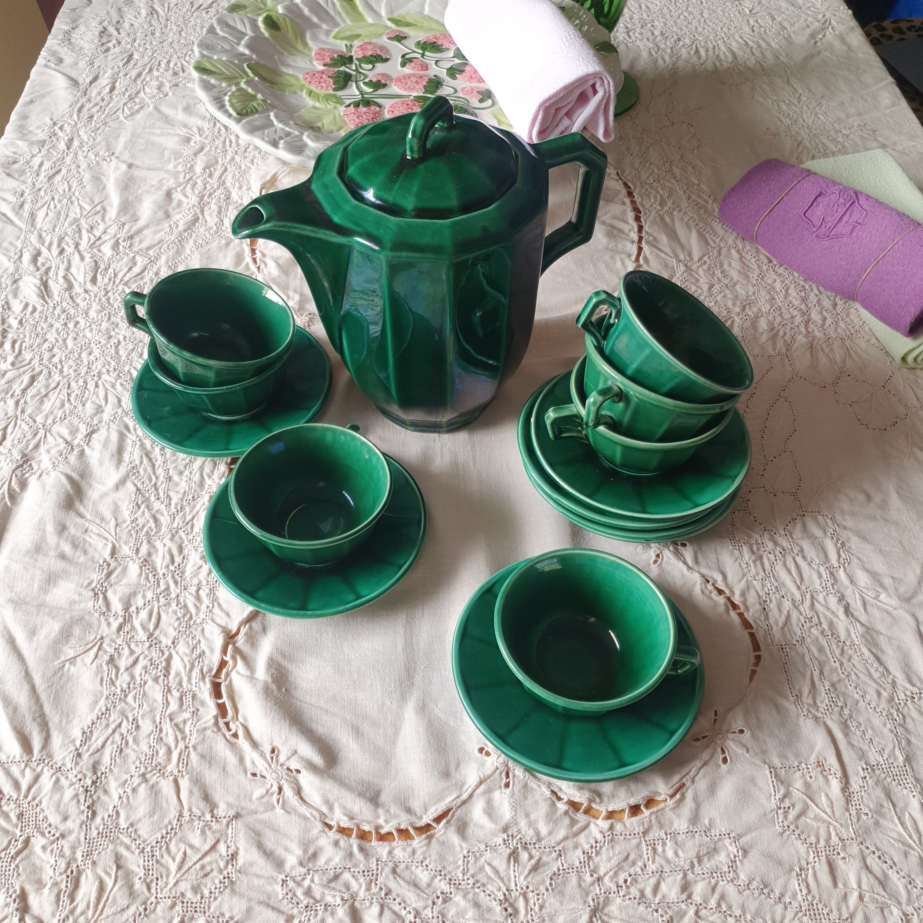 Service à café, thé art déco KG Lunéville