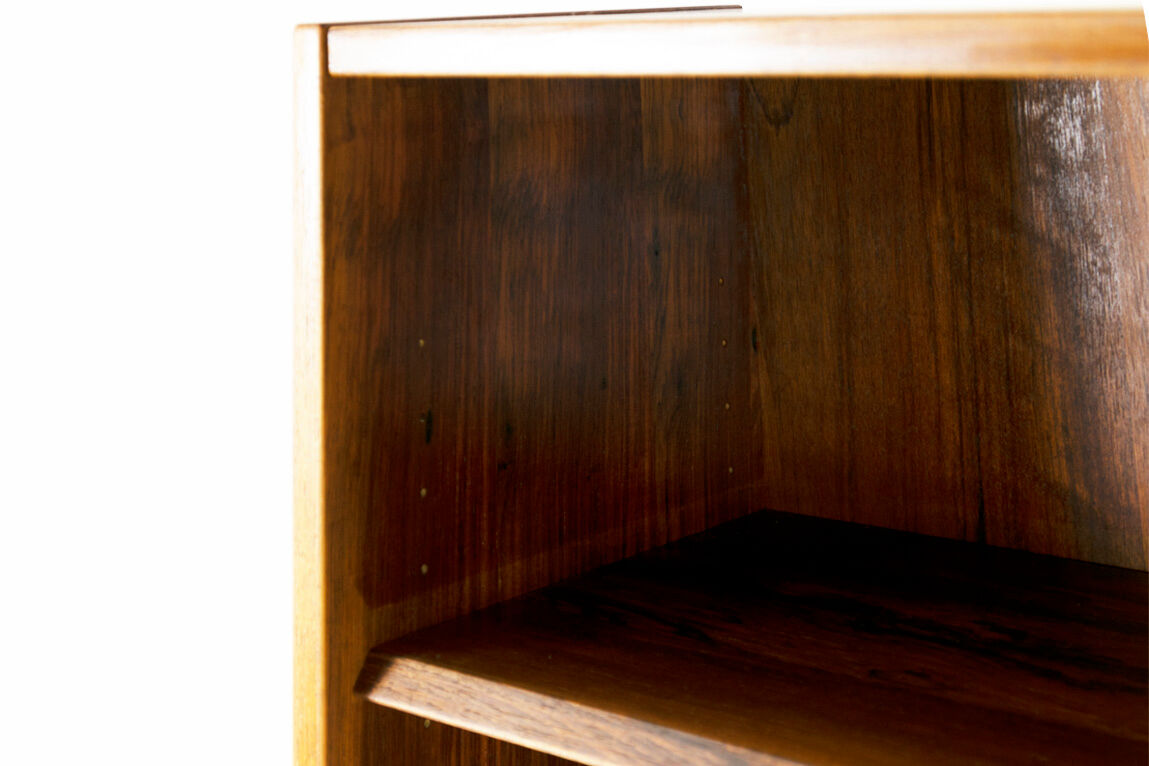 Hundevad rosewood bookcase, made in Denmark 1960s, marked
