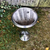 Art deco metal pedestal table