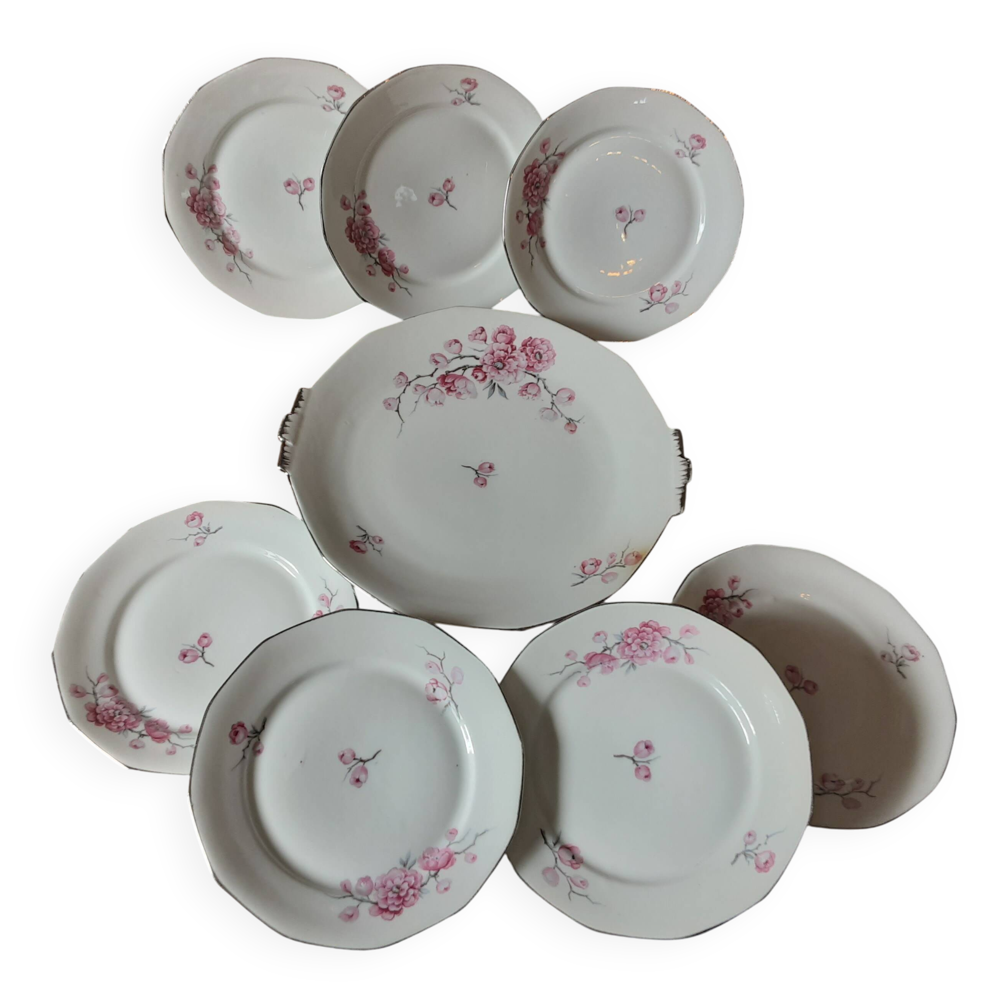 Service à dessert en porcelaine