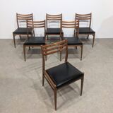 Suite de six élégantes chaises scandinaves