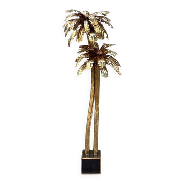 "Palm Trees" floor lamp, Christian Techoueyres for Maison Jansen, gilded brass, 1970s – France
