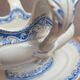 Antique sauce boat Jules Vieillard & Cie Bordeaux – Garland model - Fine earthenware 19th century