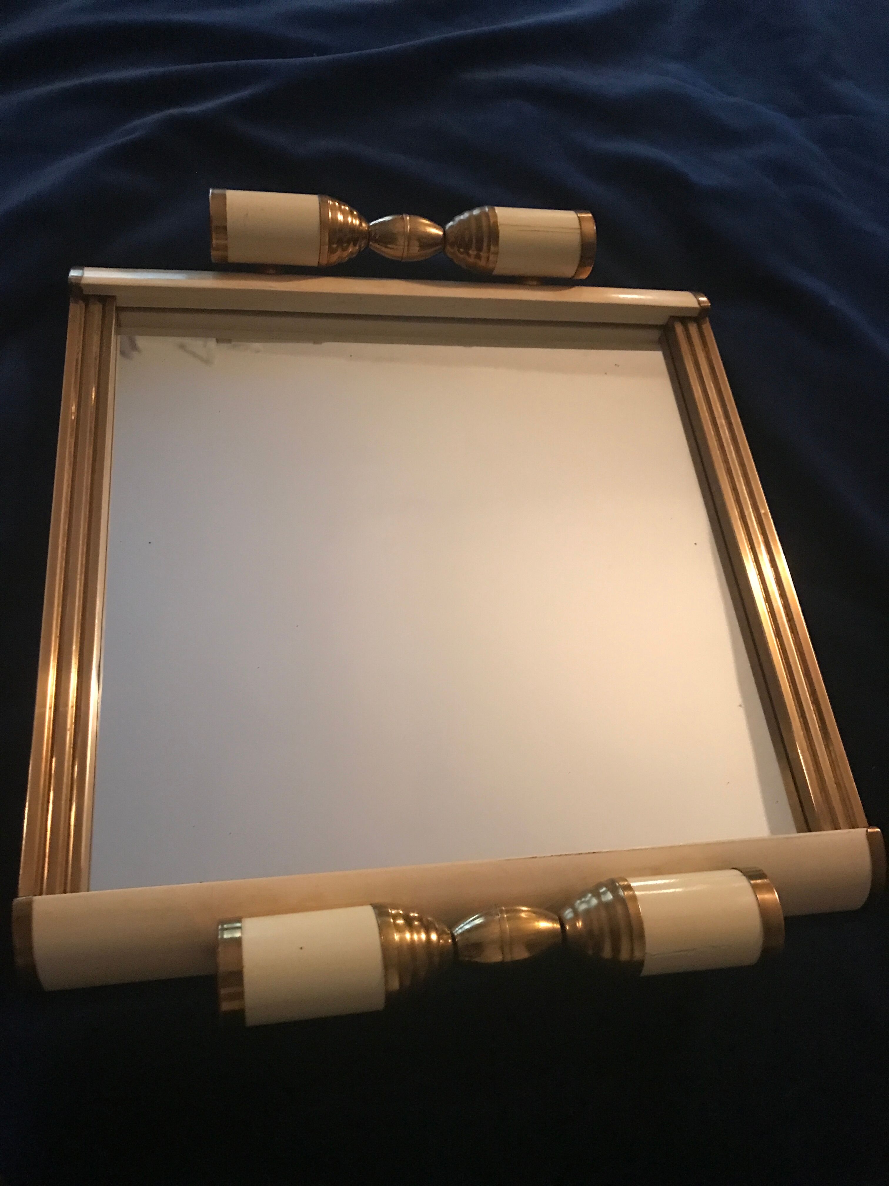Art Deco servant mirror tray