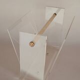 Acrylic magazine rack by David Lange