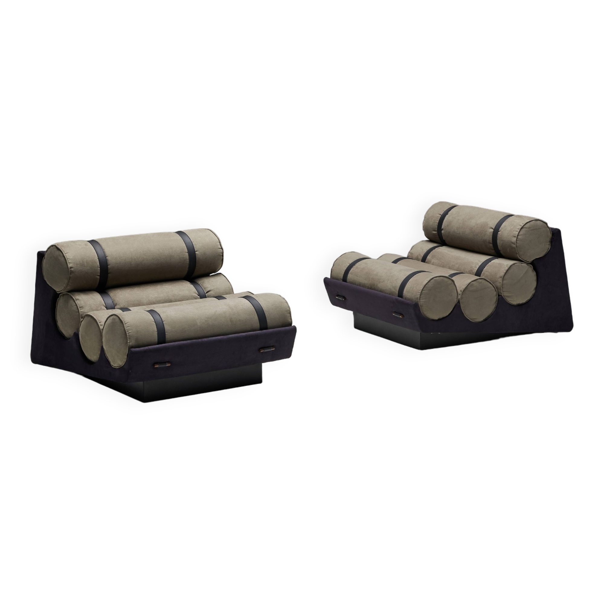 Mid-Century Cylindrical Lounge Chair, Brazil, 1970s