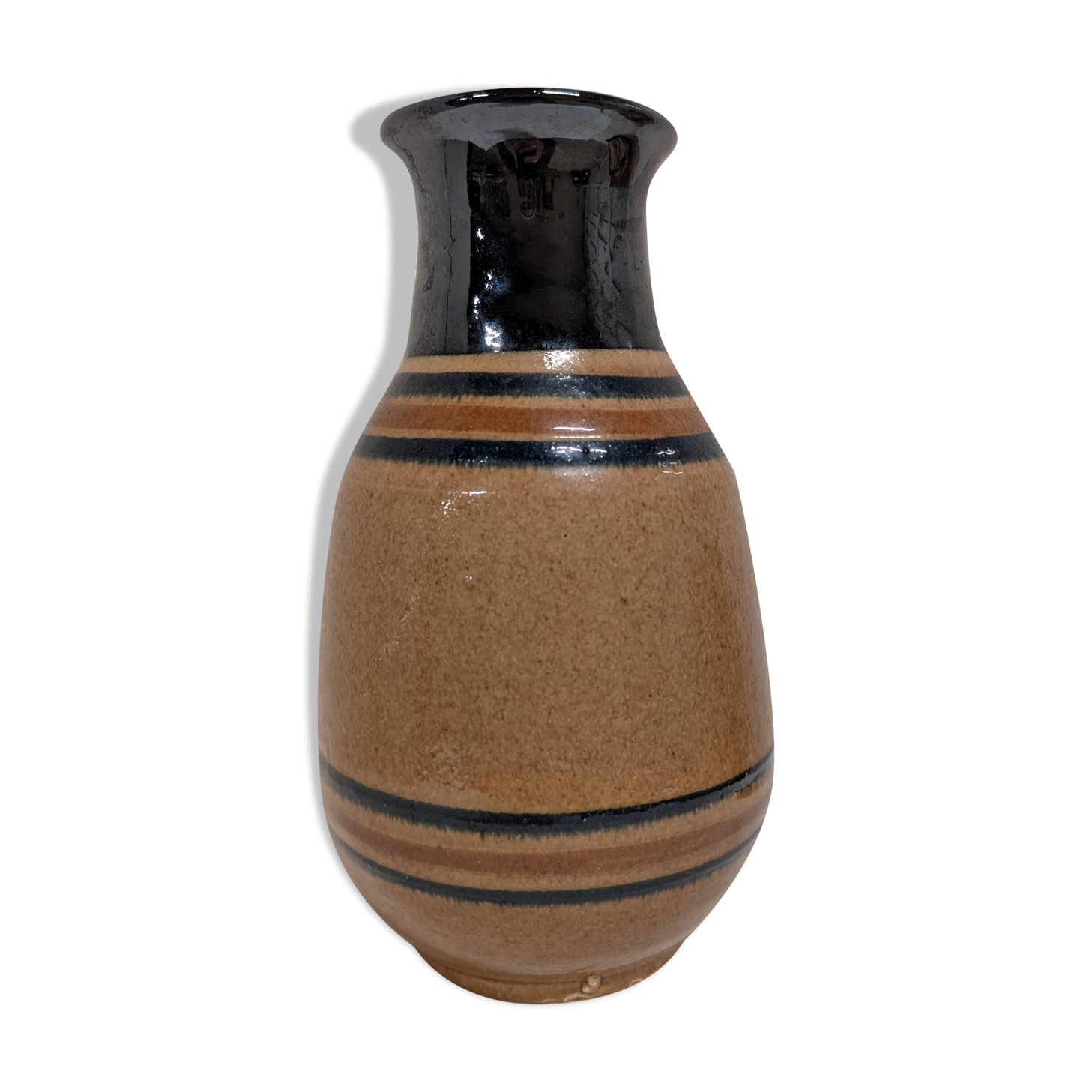 Vintage glazed stoneware vase