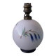 Pied de lampe en opaline rose