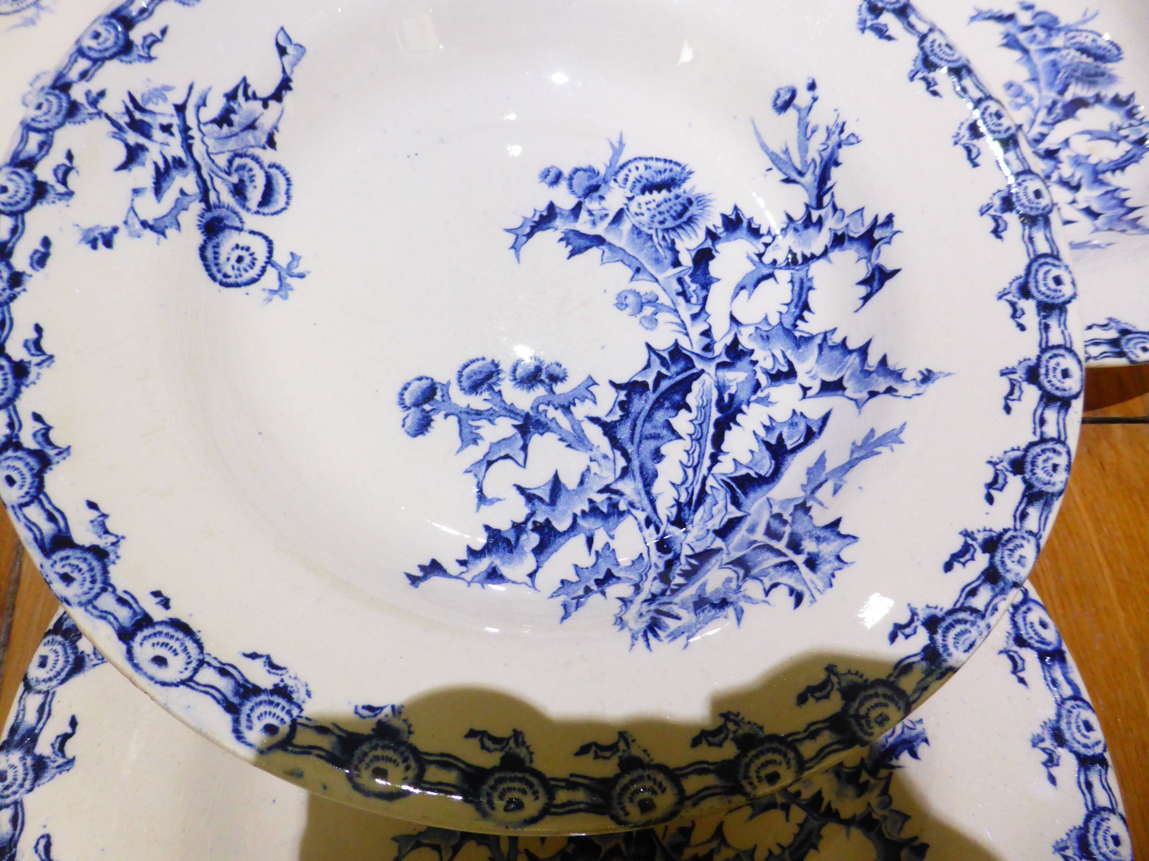 4 Gien Chardons soup plates (8)