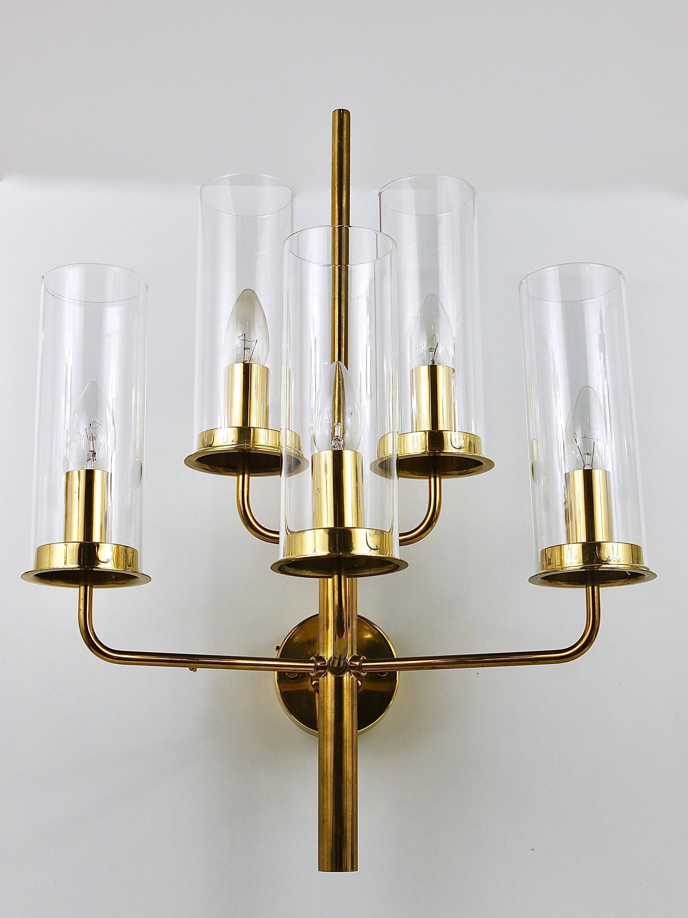 Hans-Agne Jakobsson Sonata Wall Light with 5 Arms, Mid-Century Style, Markaryd, 1960