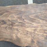 Old wooden side table vintage tree trunk décor