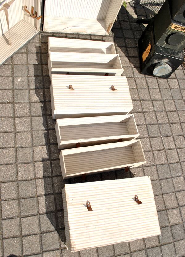 Malle cabine Wardrobe ancienne 1920 Coffre armoire Transatlantique Dressing