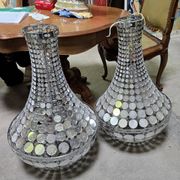 Pair of hot air balloon chandeliers designed in the late 20th century.
