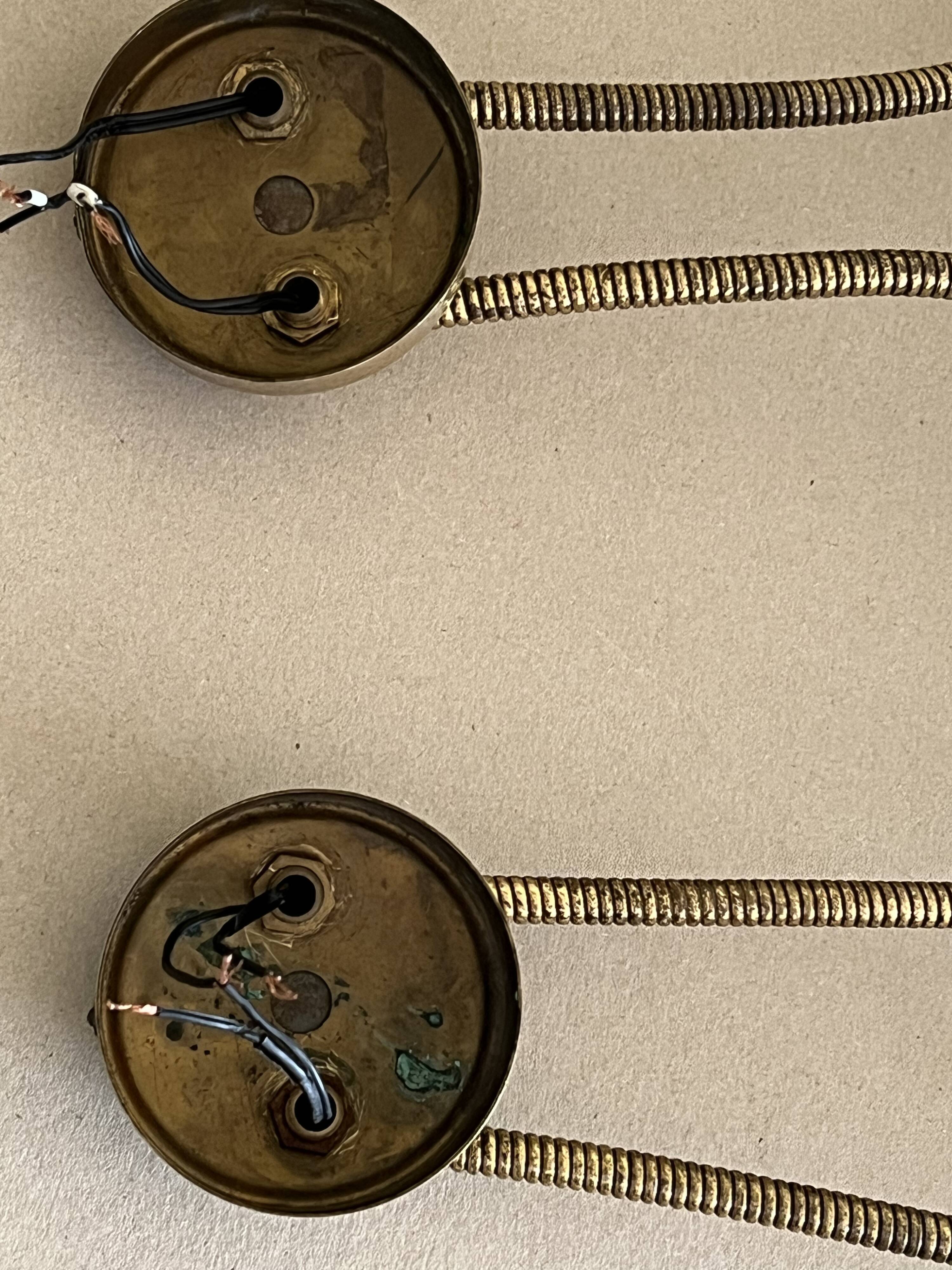 Pair of vintage Stilnovo style wall lights, 50-60s