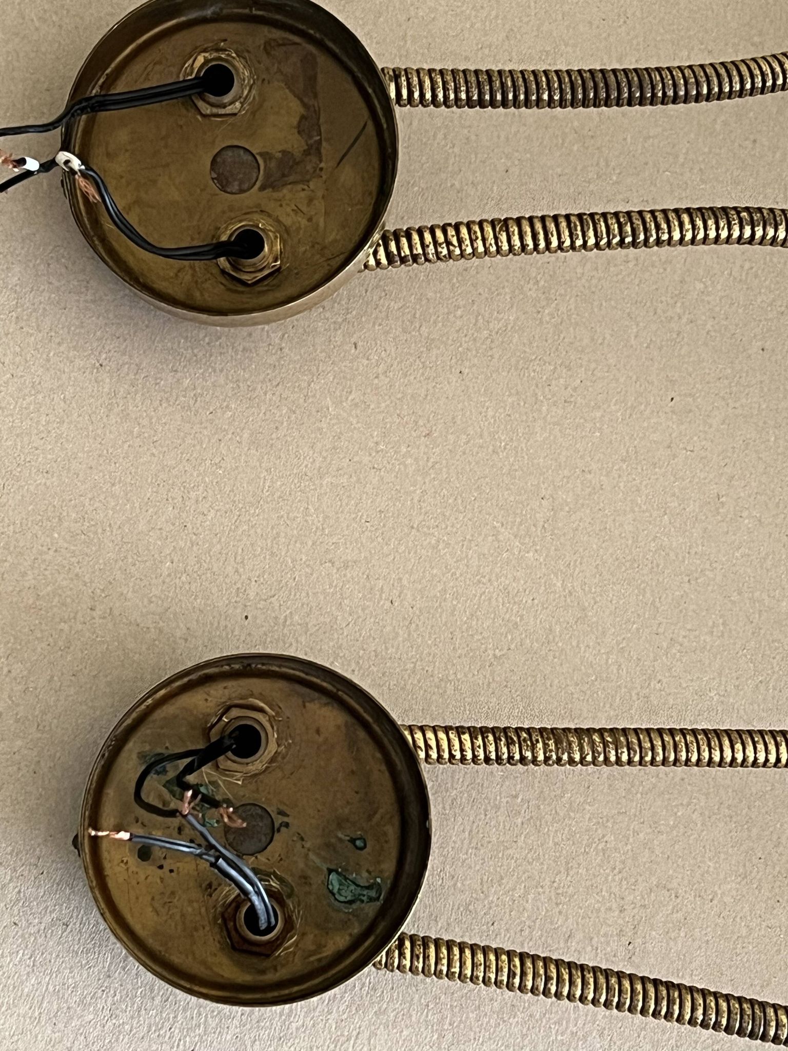 Pair of vintage Stilnovo style wall lights, 50-60s