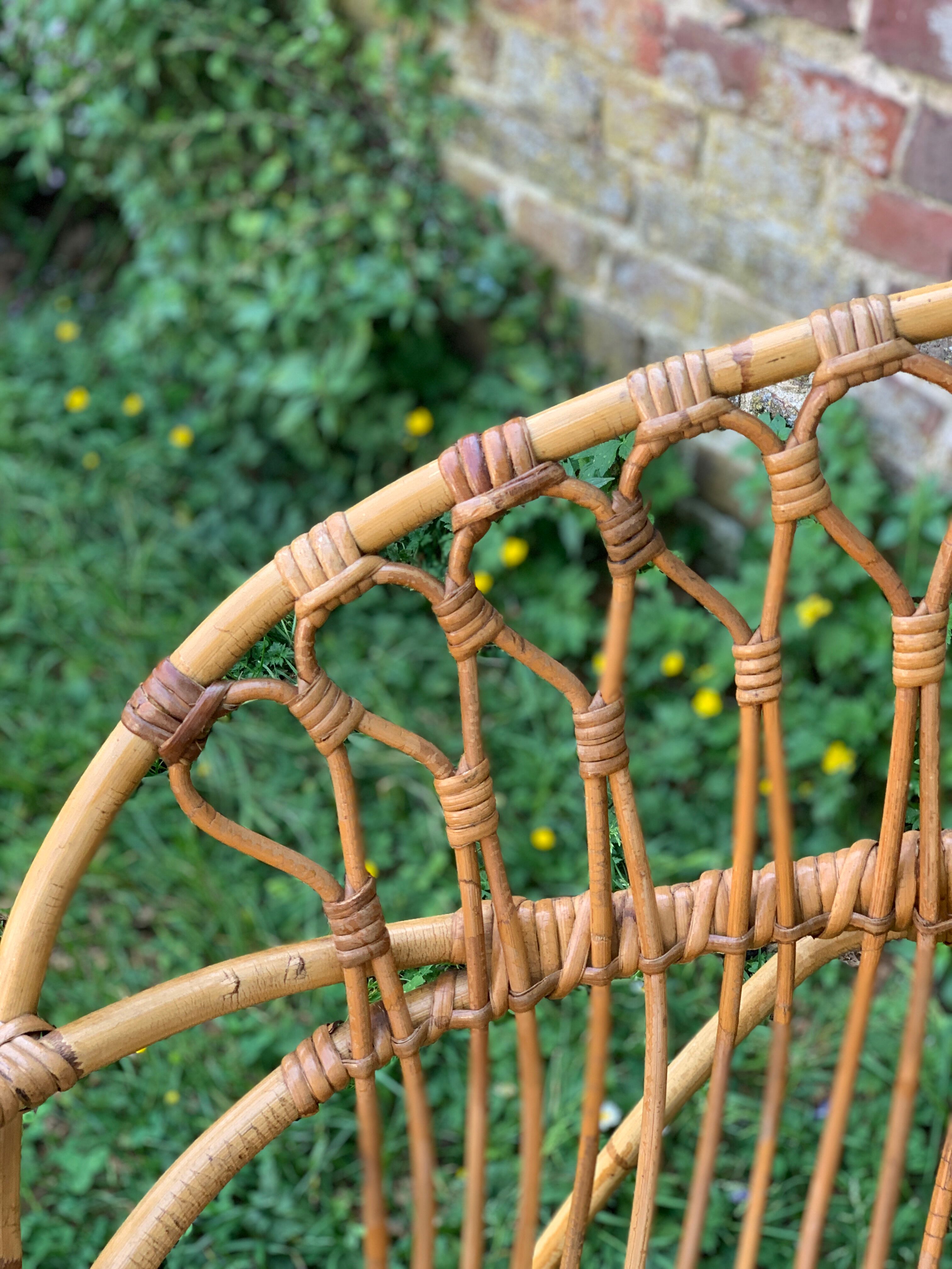 Rattan bench