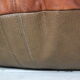 Pouf en cuir de couleur cognac 1960