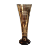 Art deco vase in gold glass
