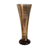 Art deco vase in gold glass