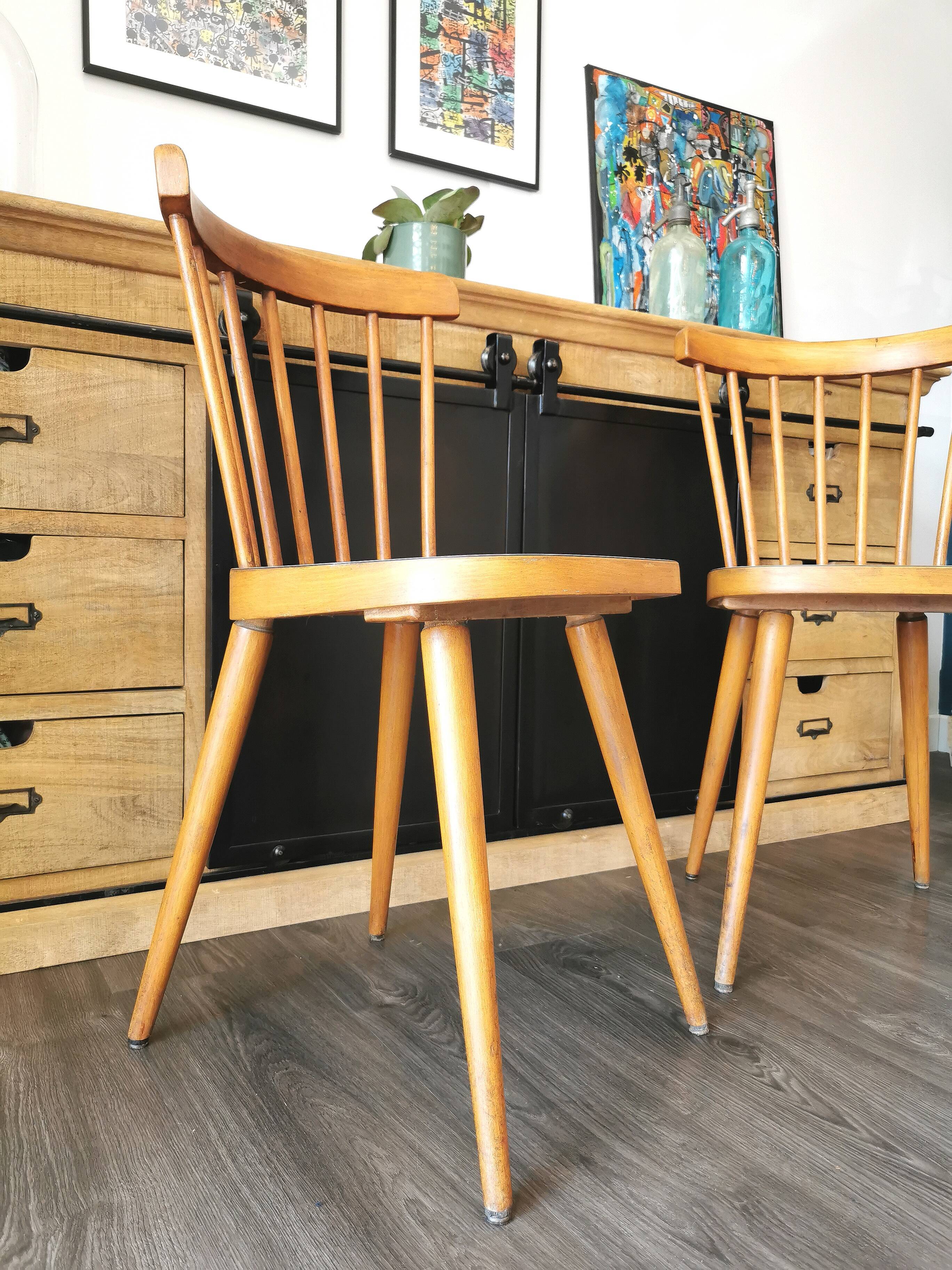 Paire de chaises bistrot Baumann
