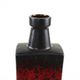 West Germany ceramic vase in black and red, glazed pottery from the 1970s