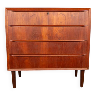 Commode 3 tiroirs, en teck, Danemark 1960s.