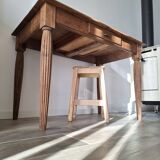 Oak farmhouse table in country style