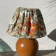 Vintage fabric ball wooden lamp