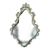 Antique brass mirror