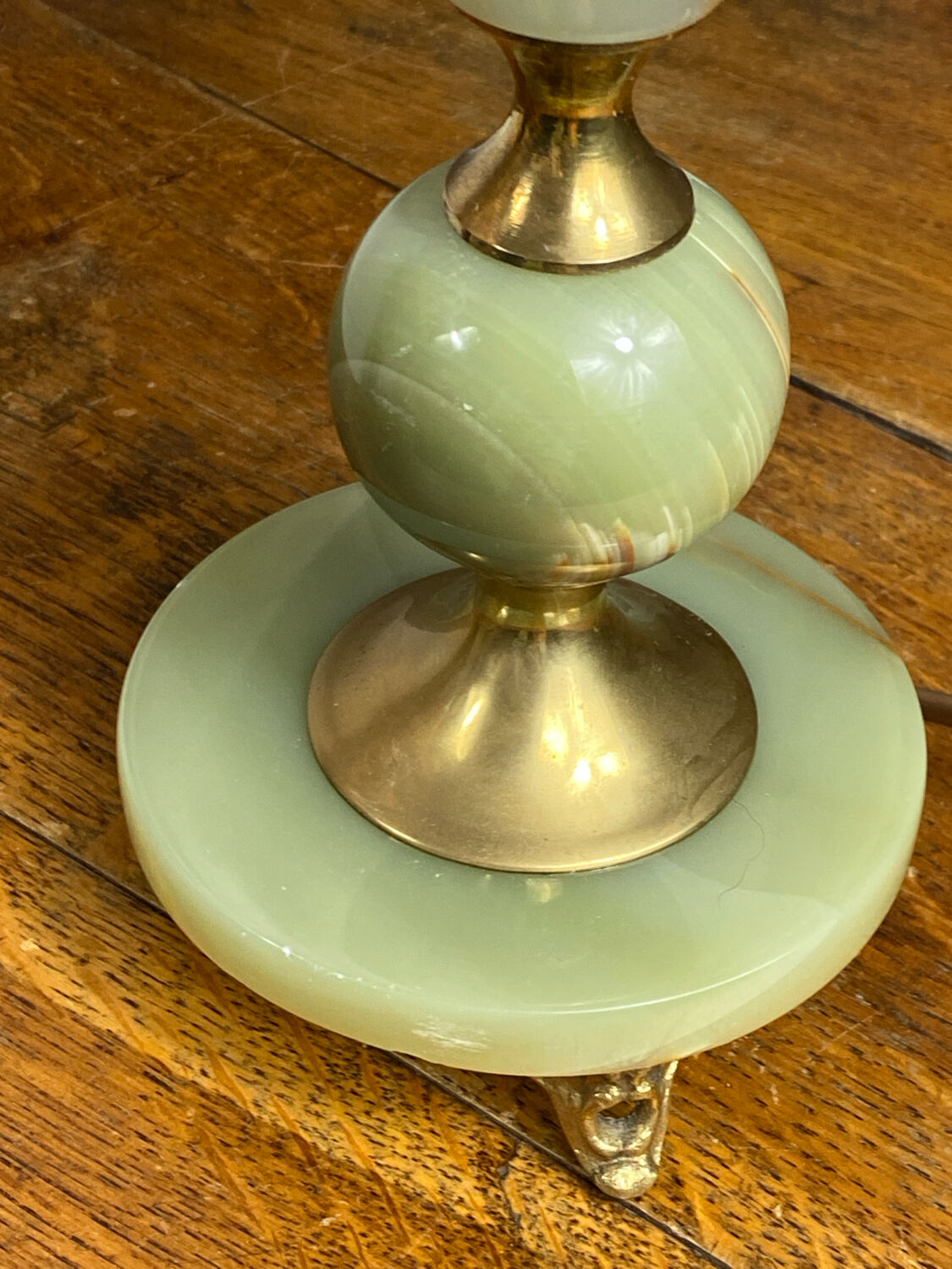 Onyx and brass lamp