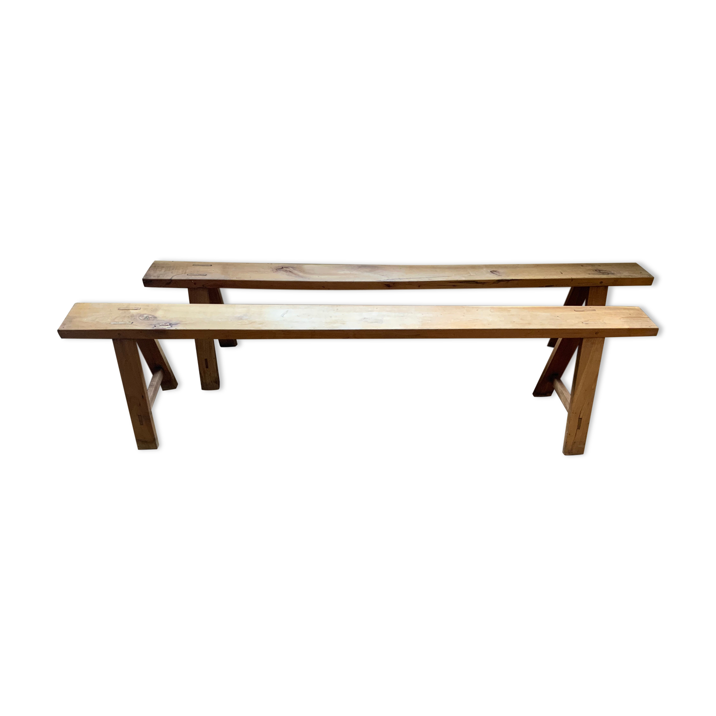 Pair of farm benches